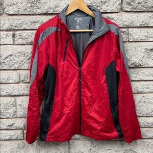 Antigua Red and Black Windbreaker Jacket
